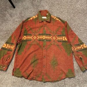 Orvis Earthy Tones Patterned Shirt